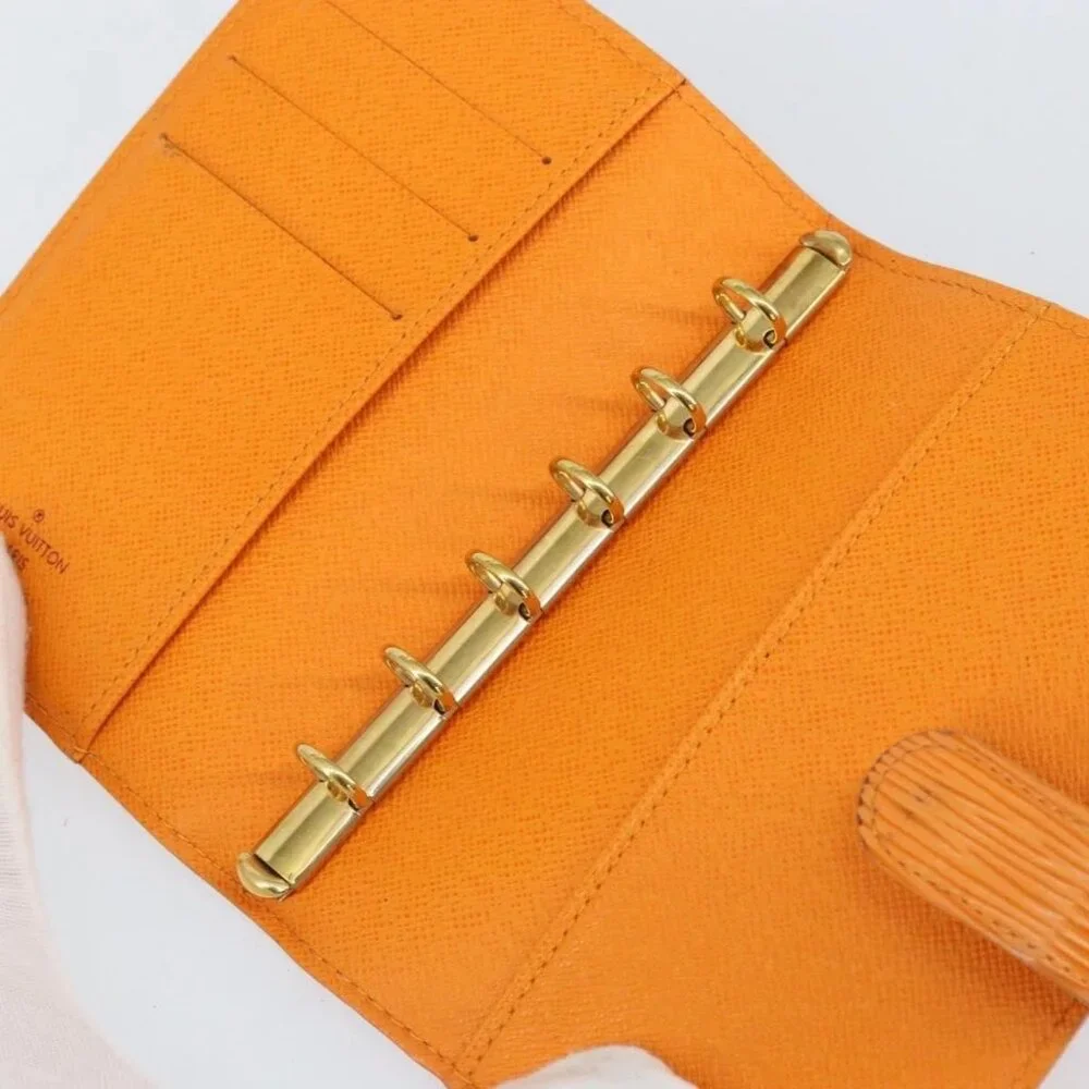 LOUIS VUITTON Epi Agenda PM Day Planner Cover Orange Mandarin R2005H Auth BA